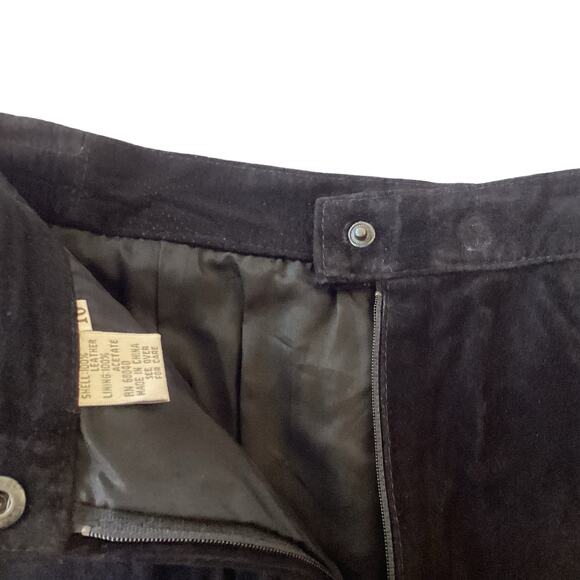 Vintage 80s Suede Leather Patchwork Skirt - Picture 6 of 6